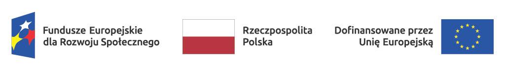 logotypy Fundusze Europejskie dla Rozwoju Społecznego