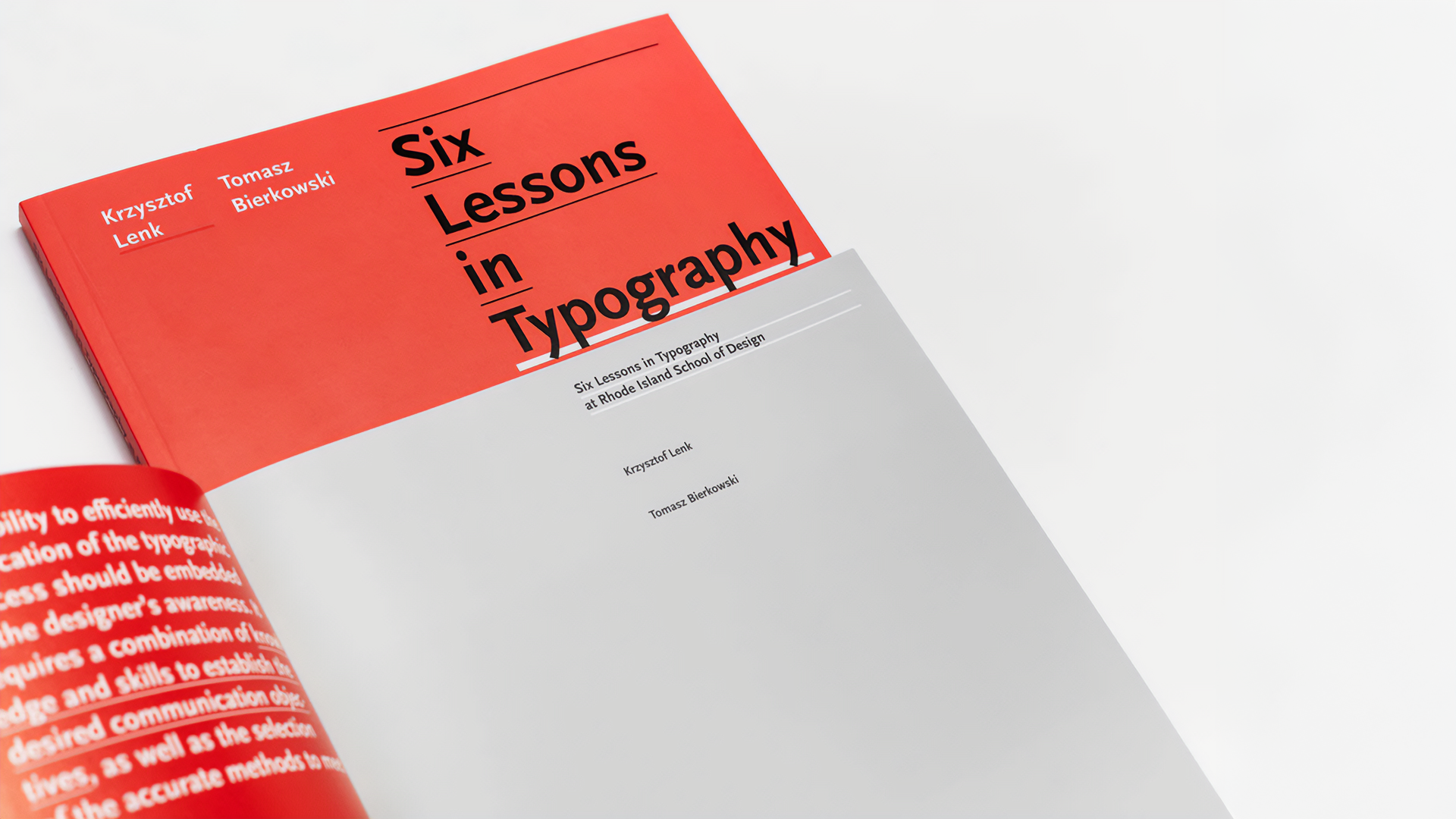 „Sześć lekcji typografii” – okładka książki T. Bierkowskiego