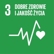 Dobre zdrowie i jakość życia ikona trzeciego celu zrównoważonego rozwoju