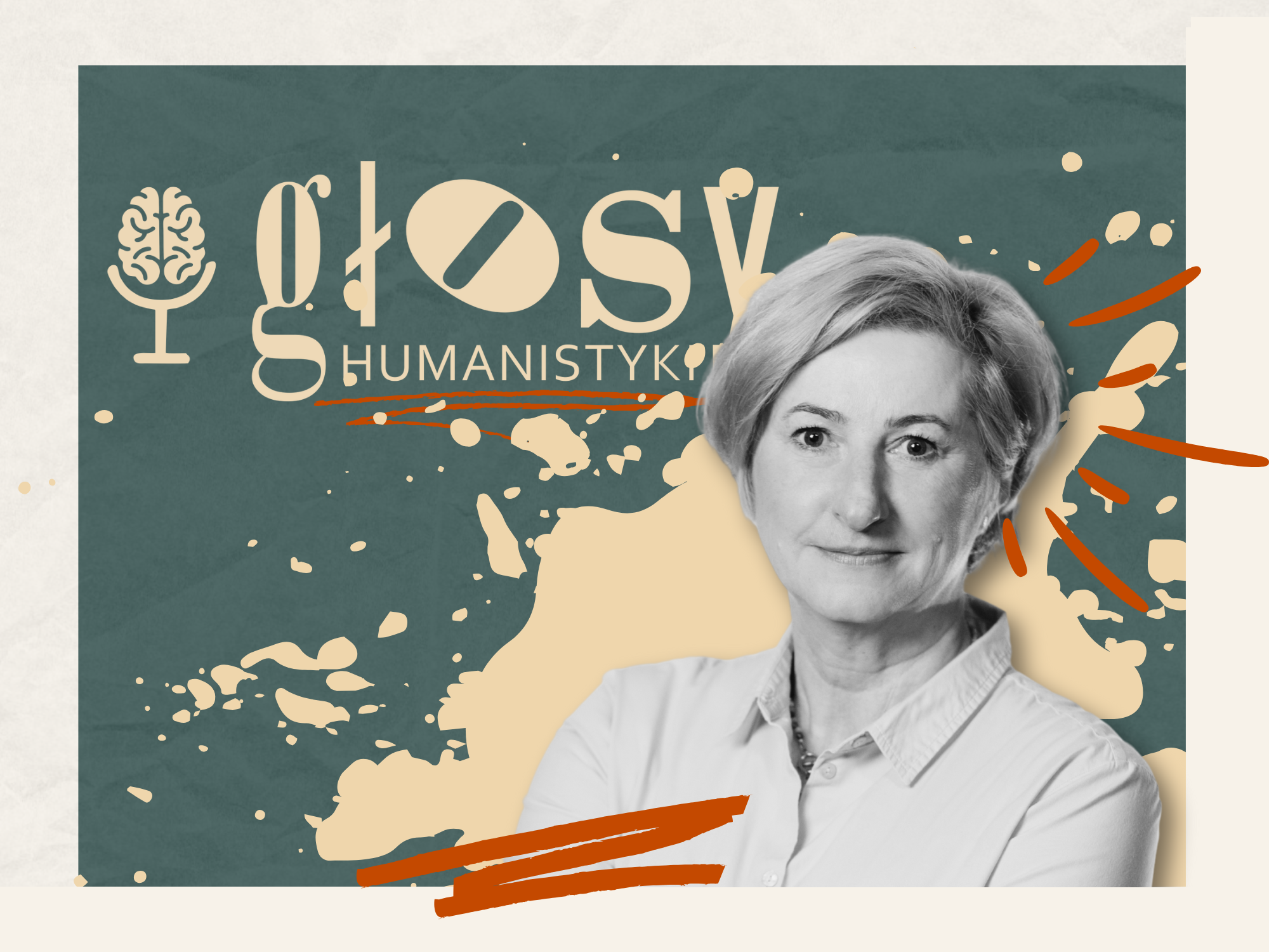 Małgorzata Bieńkowska i logo „Głosów Humanistyki”